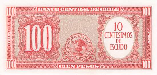 10 Centesimos de Escudos Chile p127a-2 1960